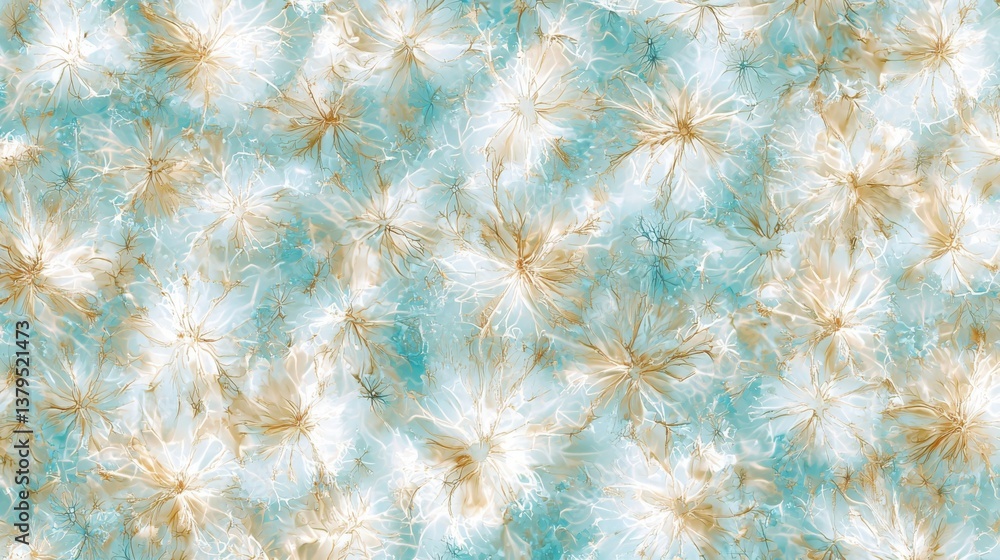 Poster elegant blue and gold background creating a harmonious abstract pattern that evokes a sense of moder