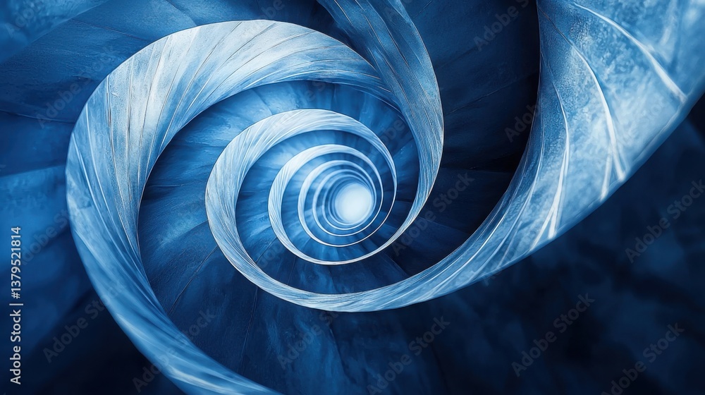 Poster abstract spiral shaped structure highlighting fluid lines and creative design capturing modern artis