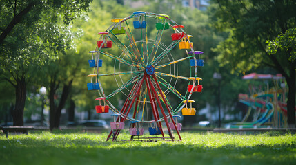 wheel, park, ferris, fun, night, amusement, carnival, ferris wheel, sky, fair, entertainment, circle, ride, carousel, light, city, attraction, round, leisure, color, motion, lights, travel, rides, col