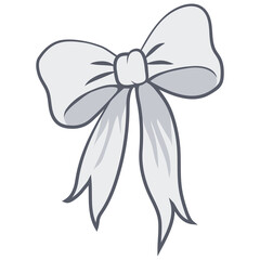 Cute bow vector cartoon illustration