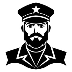 captain silhouette vector illustrator 