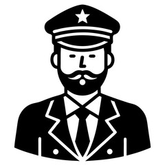 captain silhouette vector illustrator 