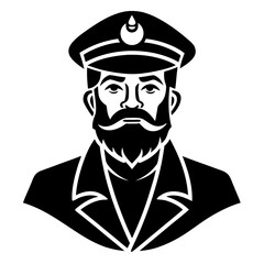 captain silhouette vector illustrator 
