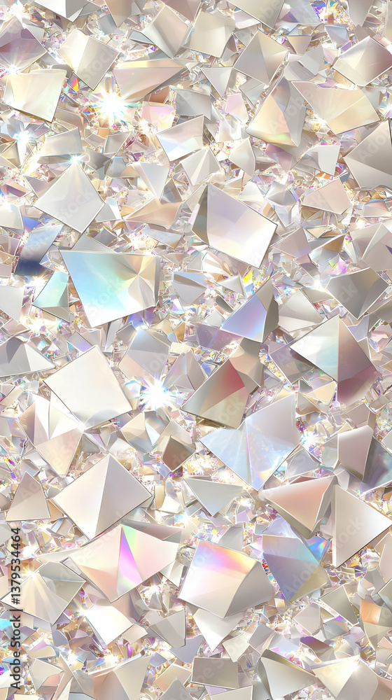Poster iridescent geometric triangles abstract background texture