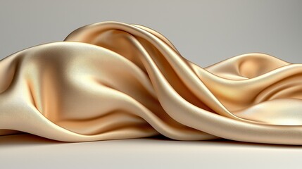 Fototapeta premium Abstract Gold Fabric Drape Soft Folds and Textured Surface