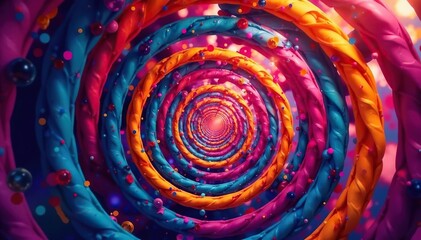 Interlocking circles creating a hypnotic effect, seamless, texture