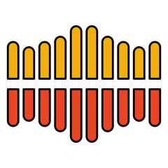 Soundwave filled outline icon