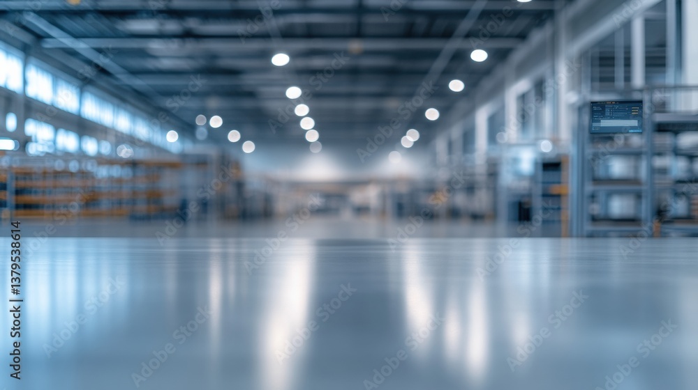 Poster intelligent logistics breakthrough minimalist smart warehouse infrastructure with advanced efficienc