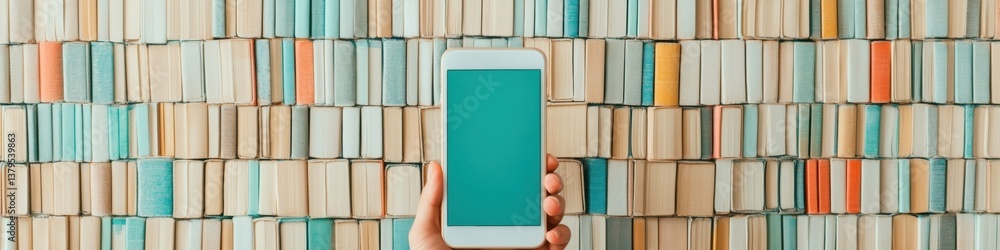 Poster minimalist digital reading revolution ai-powered mobile translation app transforming global literatu