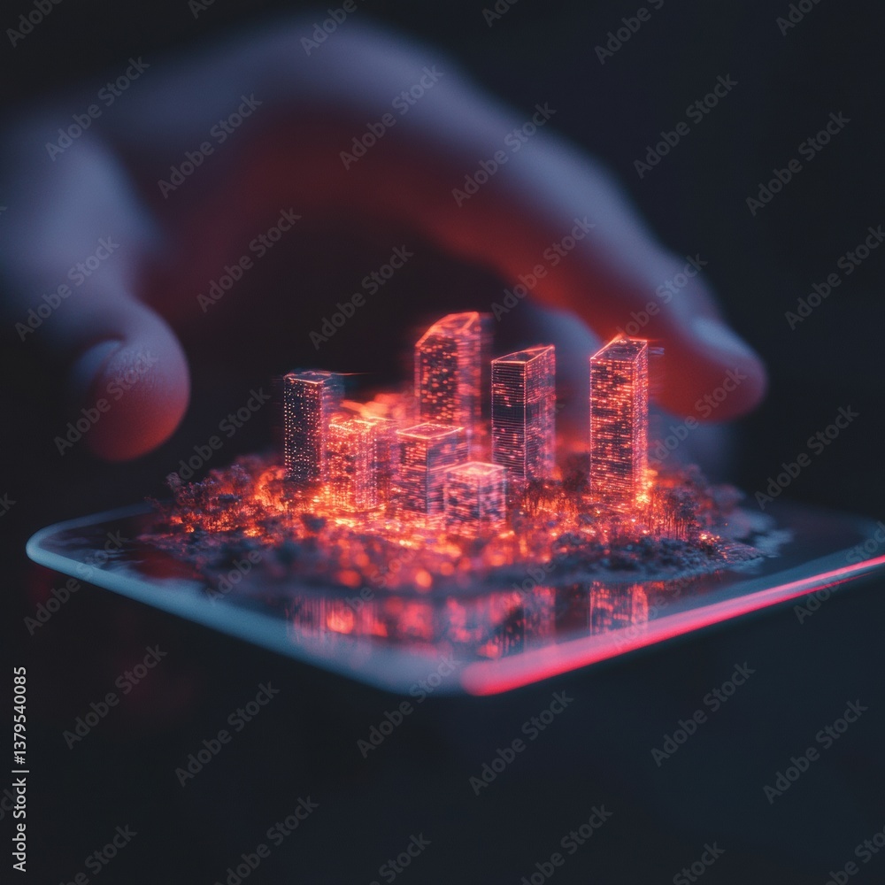 Poster Immersive Urban Digital Twin Next-Gen Smart City Holographic Interface Transforming Infrastructure Management with Cutting-Edge Augmented Reality Visualization