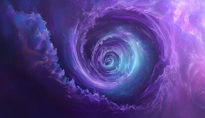 Abstract swirling vortex in deep space colors
