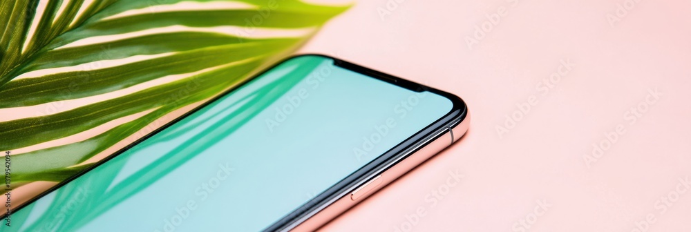 Aufkleber Inclusive Tech Spring Minimalism National ASL Day Smart Device Accessibility Innovation with Tropical Palm Styling for Digital Wellness and Adaptive Communication Design