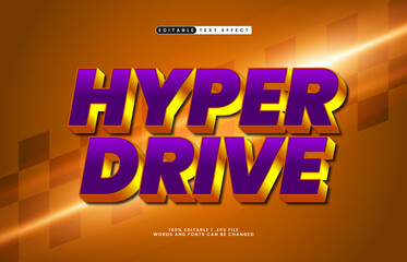 hyper drive editable text effect with a fast and speed text effect