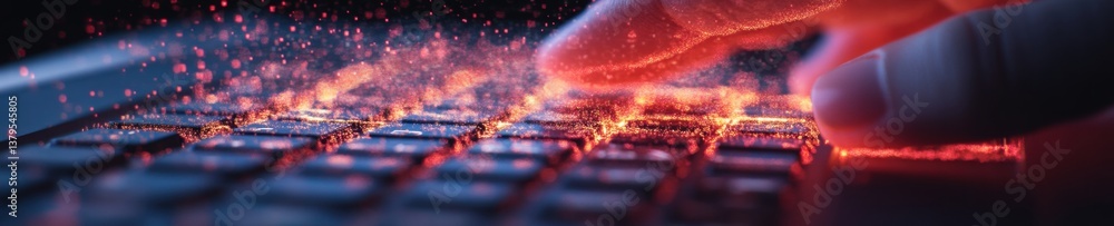 Poster Cybersecurity Visualization Immersive Digital Threat Detection with Dynamic Holographic Data Flow - Next-Gen Technological Risk Management Aesthetic