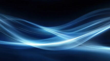 Naklejka premium Abstract Blue Light Flowing Design