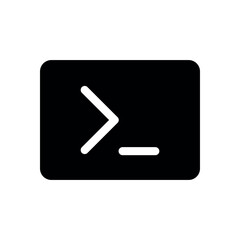 Terminal Windows Icon. Code, Access. Computer Coding Elements.      