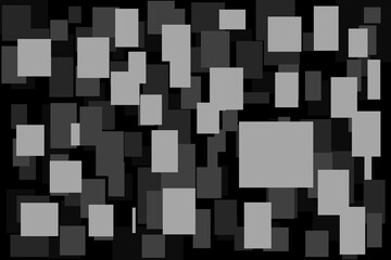 Abstract geometric background features a modern pixelated square pattern, ideal for digital design, web templates, and technology themed visuals. The deep grey color scheme enhances a futuristic.