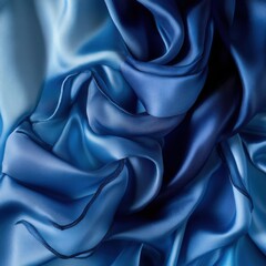 Obraz premium Soft and elegant blue fabric draped beautifully over a surface highlighting the texture and color in natural light