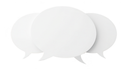 Three Blank Speech Bubbles for Communication Concept