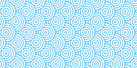 Overlapping Pattern Minimal diamond geometric waves spiral transparent and abstract circle wave line. blue seamless tile stripe geometric create retro square line backdrop pattern background.	