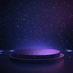 Abstract purple surface illuminated by soft purple light creating a mysterious and ethereal atmosphere of artistry