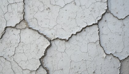 Obraz premium A cracked wall with distinctive fractures highlighting the passage of time and environmental effects