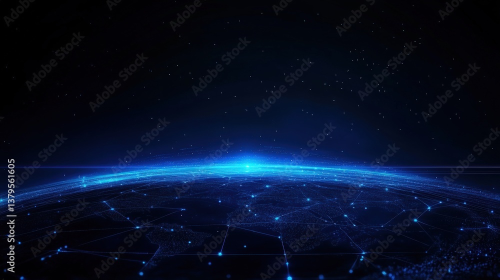 Poster global network connection visualization