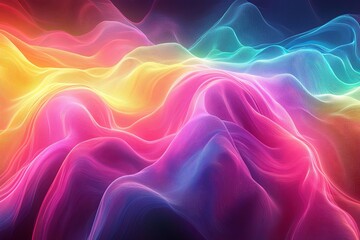 Obraz premium Abstract rendering of colorful flowing textured and layered gradients