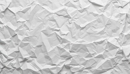 Obraz premium White crumpled paper background offering a textured canvas perfect for creative and artistic projects