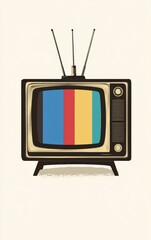 Modern television set with a clear screen displaying a blank canvas, perfect for visual media and home entertainment