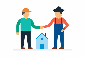 real estate agent with house