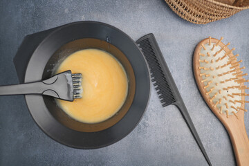 Tips for mixing hair dye in a bowl at home for easy application