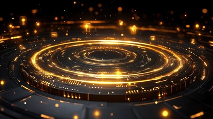 Futuristic Technological Circular Interface
