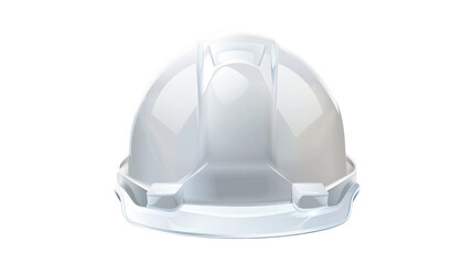 Fototapeta premium Safety First: A Close-Up of a pristine white safety helmet, ready for the demands of construction.