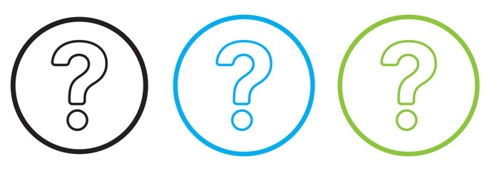 Question mark icon, Question mark sign and symbol vector design.