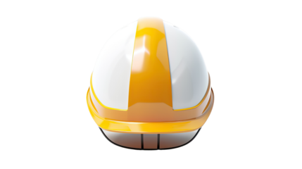 Safety Gear Spotlight: A gleaming construction helmet, displaying a bold fusion of safety and design, ready for the challenges of any project.