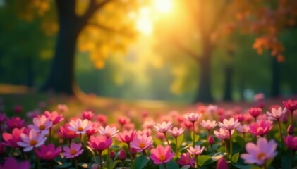 Fototapeta premium Abstract blurred nature scene, perfect for website backgrounds, blurred, organic
