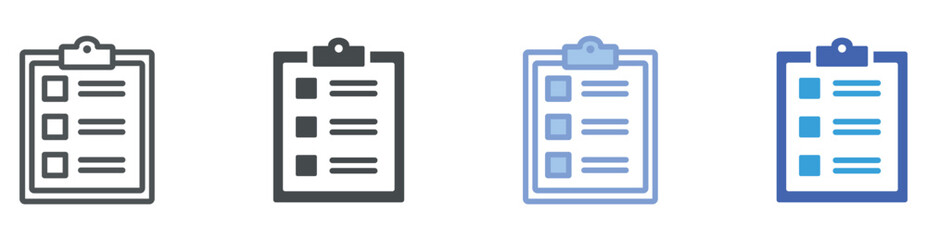 Fototapeta premium Report icon set multiple style collection