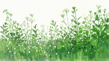 Luminous grassland wash meadow isolated watercolor vector illustration svg
