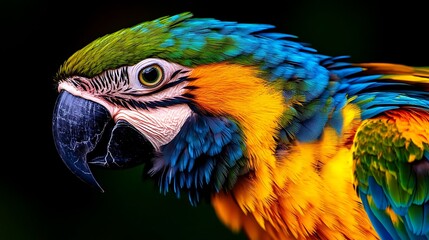 Obraz premium Vibrant Blueandgold Macaw Portrait.