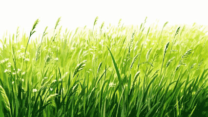 Spring’s soft palette meadow isolated watercolor vector illustration svg
