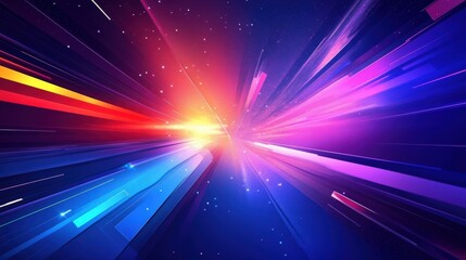 Abstract Colorful Speed Lines Burst