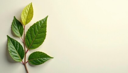 Subtle, organic leaf motif on a neutral backdrop, backdrop, green