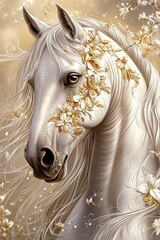 Beautiful poster capturing the essence of Arabian horse luxury.