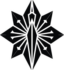 Snowflake Silhouette Vector for Winter, Festive, and Seasonal-Themed Designs