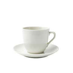 Obraz premium Cup and saucer, white isolated background