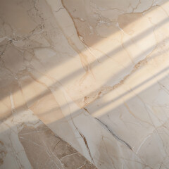 Soft beige marble texture with natural light shadows and fine veining, elegant stone background for interior design  
