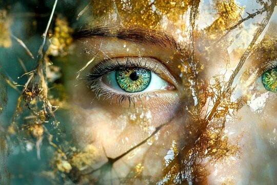 Unknown mental disorder. Metaphorical ergot poisoning perceptions of a mental illusion. Hallucination - due to ergot poisoning: abstract image of human state. Therapy and mind. Strange visio.
