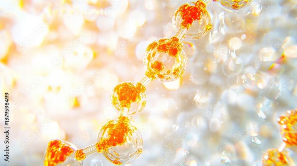 Aufkleber close-up view of colorful molecular structures revealing their intricate details and vibrant hues, r