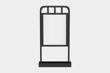 Promotional Stand Mockup Isolated On White Background. 3d illustration